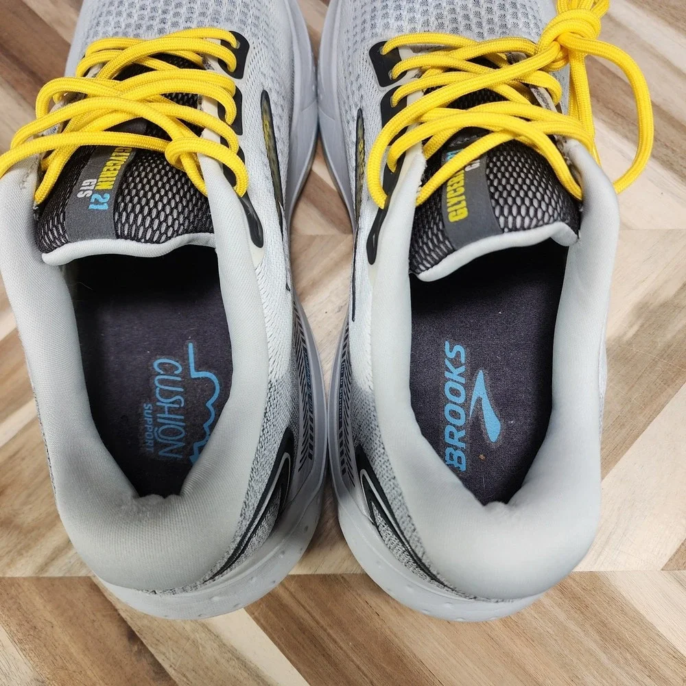 Brooks Glycerin GTS 21 Mens Size 12 D Grey Running Shoes Comfort Sneakers